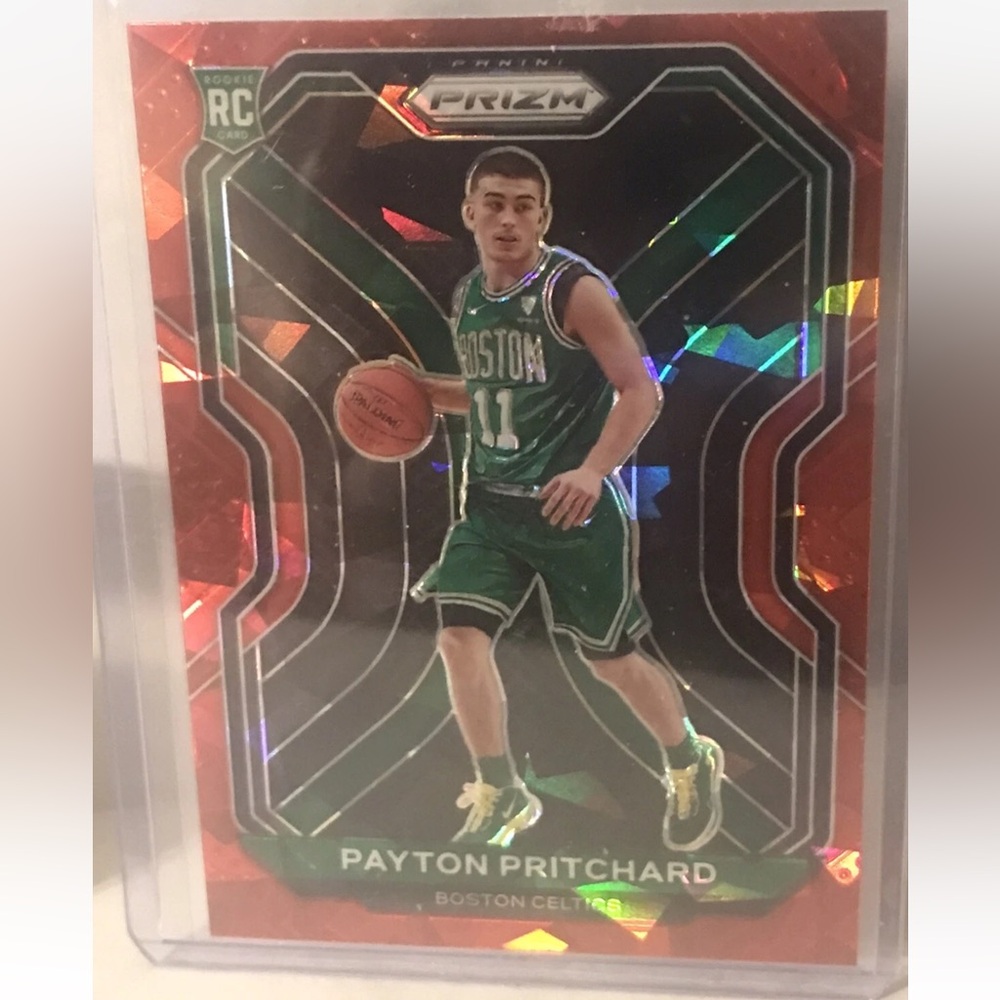 2020-21 Panini Prizm Payton Pritchard Rookie Card. Red cracked ice. Celtics *